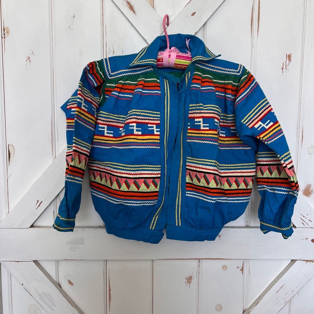 Vibrant Multicolor seminole handmade  Tribal Jacket kids small